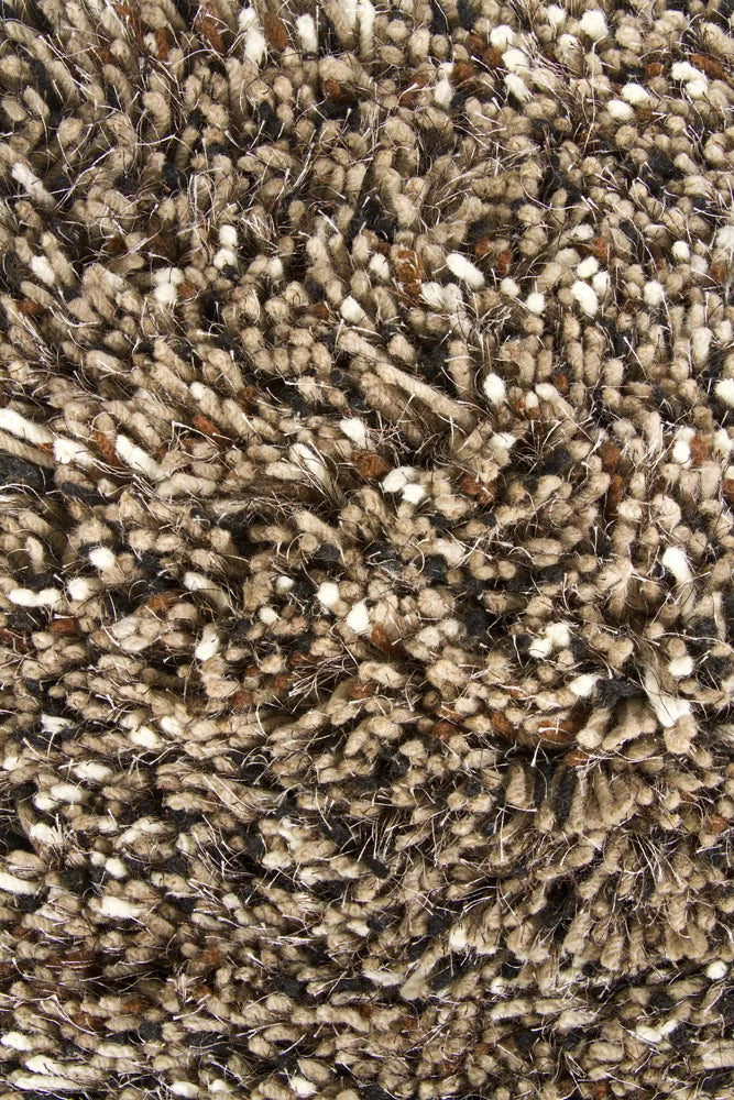 Chandra Estilo EST-18501 Taupe and Brown and Ivory and Black rug, texture close-up