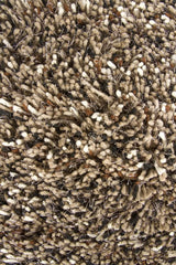 Chandra Estilo EST-18501 Taupe and Brown and Ivory and Black rug, texture close-up