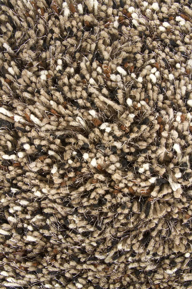 Chandra Estilo EST-18501 Taupe and Brown and Ivory and Black rug, texture close-up