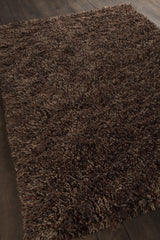 Chandra Estilo EST-18502 Rust and Brown and Taupe and Cream rug, angled side view