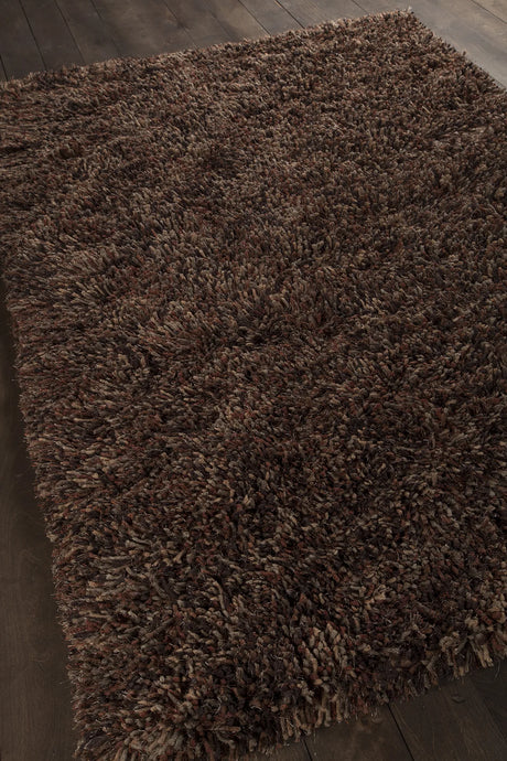 Chandra Estilo EST-18502 Rust and Brown and Taupe and Cream rug, angled side view