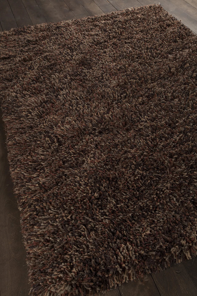 Chandra Estilo EST-18502 Rust and Brown and Taupe and Cream rug, angled side view