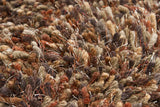 Chandra Estilo EST-18502 Rust and Brown and Taupe and Cream rug, texture close-up