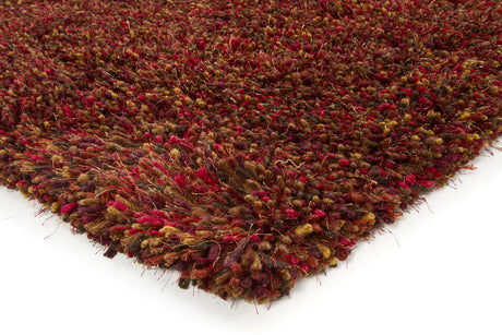 Chandra Estilo EST-18503 Red and Gold and Brown rug, corner detail