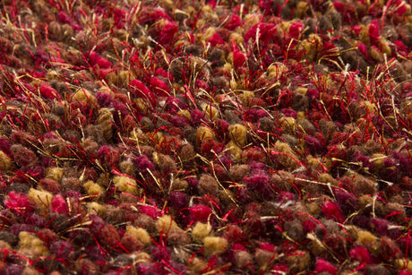 Chandra Estilo EST-18503 Red and Gold and Brown rug, texture close-up