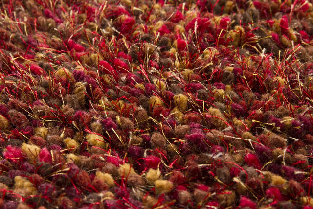 Chandra Estilo EST-18503 Red and Gold and Brown rug, texture close-up