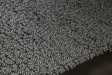 Chandra Evelyn EVE-38600 Black rug, side detail view