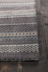 Chandra Evora EVO-33400 Black and Grey rug, corner detail