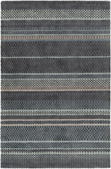 Chandra Evora EVO-33400 Black and Grey rug, flat view