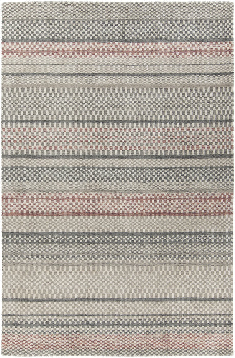 Chandra Evora EVO-33401 Ivory and Grey and Orange rug, flat view