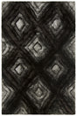 Chandra Flemish FLE-51101 Grey and Black and Charcoal rug, flat view
