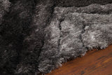 Chandra Flemish FLE-51101 Grey and Black and Charcoal rug, side detail view