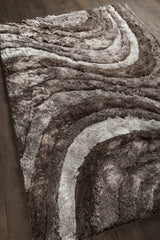 Chandra Flemish FLE-51102 Ivory and Taupe and Beige rug, angled side view