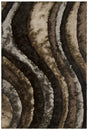 Chandra Flemish FLE-51110 Grey and Charcoal and Brown rug, flat view