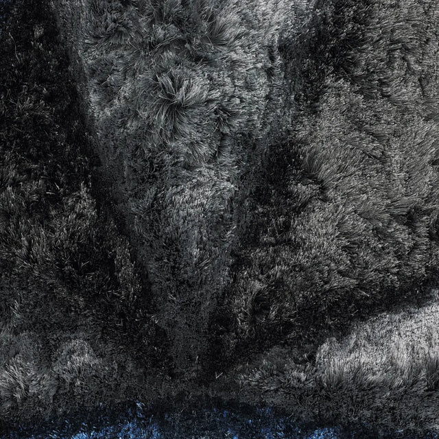 Chandra Flemish FLE-51111 Blue and Grey and Charcoal rug, texture close-up