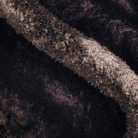 Chandra Flemish FLE-51113 Brown and Beige and Black rug, texture close-up