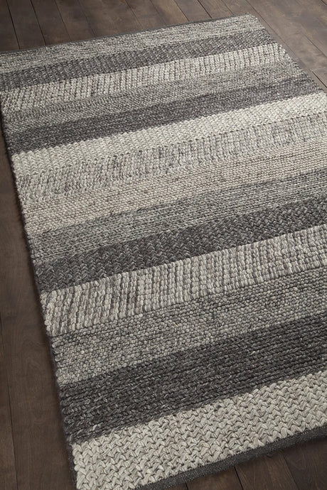 Chandra Forstel FOR-36901 Grey Mix rug, angled side view