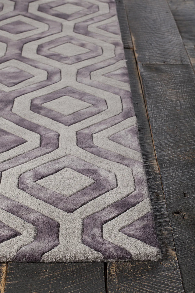 Chandra Fran FRA-42102 Tan and Brown rug, corner detail