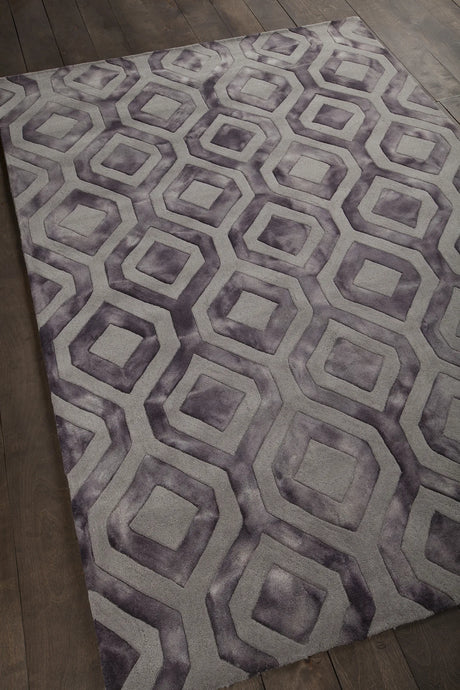 Chandra Fran FRA-42102 Tan and Brown rug, angled side view