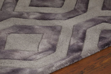 Chandra Fran FRA-42102 Tan and Brown rug, side detail view