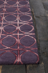 Chandra Fran FRA-42103 Brown and Charcoal rug, corner detail