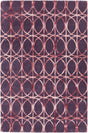 Chandra Fran FRA-42103 Brown and Charcoal rug, flat view