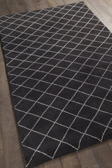 Chandra Gaia GAI-10900 Brown and White rug, angled side view