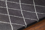 Chandra Gaia GAI-10900 Brown and White rug, side detail view