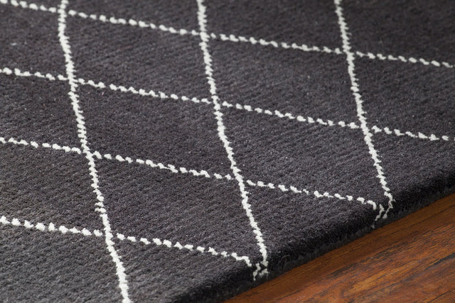 Chandra Gaia GAI-10900 Brown and White rug, side detail view