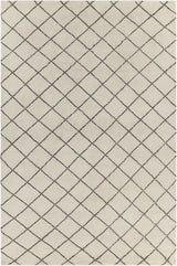 Chandra Gaia GAI-10901 White and Black rug, flat view