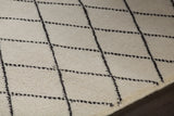 Chandra Gaia GAI-10901 White and Black rug, side detail view