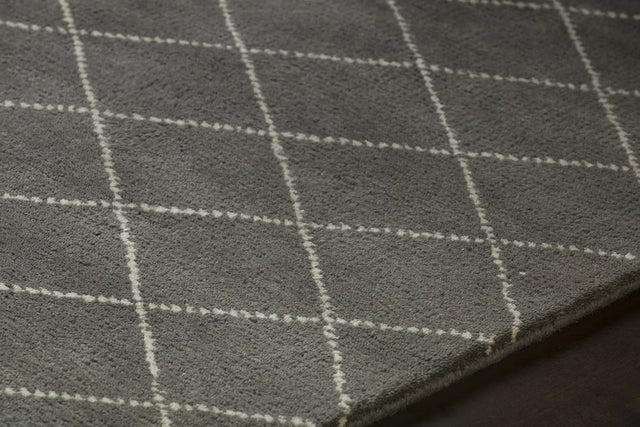 Chandra Gaia GAI-10902 Charcoal and White rug, side detail view