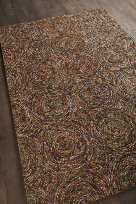 Chandra Galaxy GAL-30601 Multi rug, angled side view