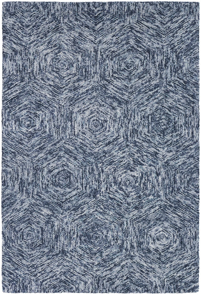 Chandra Galaxy GAL-30605 Blue and Ivory rug, flat view