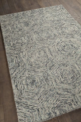 Chandra Galaxy GAL-30605 Blue and Ivory rug, angled side view