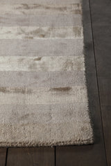 Chandra Gardenia GAR-30702 Beige and Taupe rug, corner detail