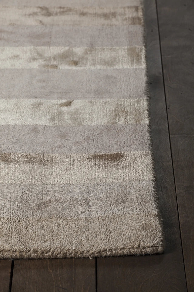 Chandra Gardenia GAR-30702 Beige and Taupe rug, corner detail