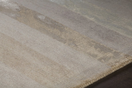 Chandra Gardenia GAR-30702 Beige and Taupe rug, side detail view
