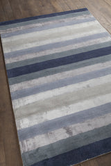 Chandra Gardenia GAR-30703 Charcoal and Grey rug, angled side view