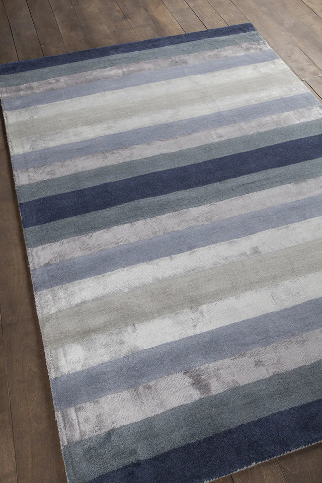 Chandra Gardenia GAR-30703 Charcoal and Grey rug, angled side view