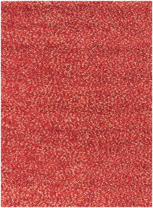 Chandra Gems GEM-9600 Red and Maroon and Orange rug, flat view