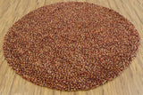 Chandra Gems GEM-9600 Red and Maroon and Orange round rug, flat view