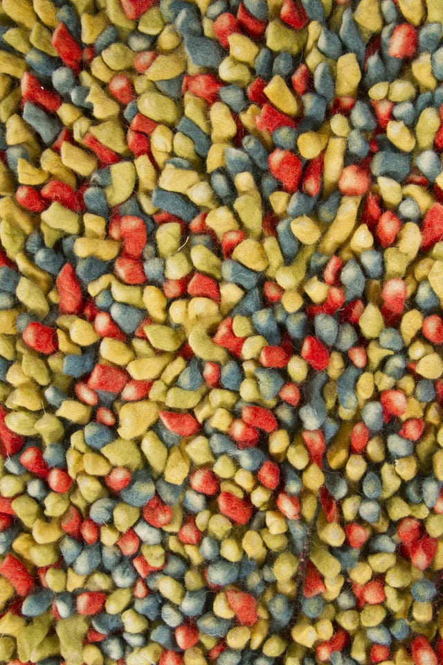 Chandra Gems GEM-9602 Green and Blue and Red rug, texture close-up