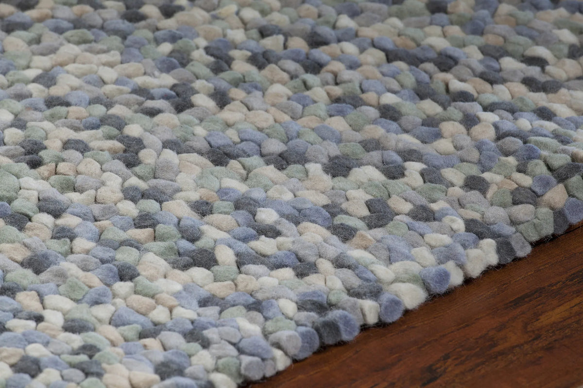 Chandra Gems GEM-9605 Grey Multi rug, side detail view