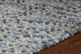 Chandra Gems GEM-9605 Grey Multi rug, side detail view