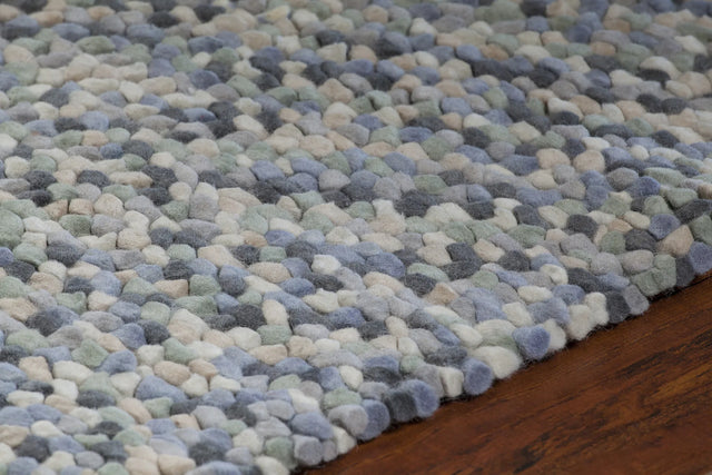 Chandra Gems GEM-9605 Grey Multi rug, side detail view