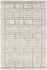 Chandra Genna GEN-45200 White and Grey rug, flat view
