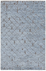 Chandra Genna GEN-45202 Blue and Brown rug, flat view