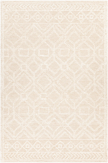 Chandra Gina GIN-51900 Beige and White rug, flat view