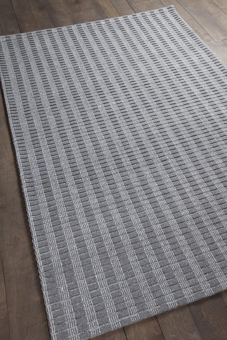 Chandra Gisela GIS-38902 Grey rug, angled side view